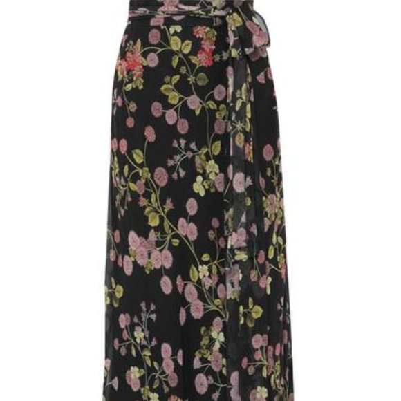 Giambattista Valli Dresses & Skirts - Giambattista Valli Floral Print Silk Georgette Maxi Skirt